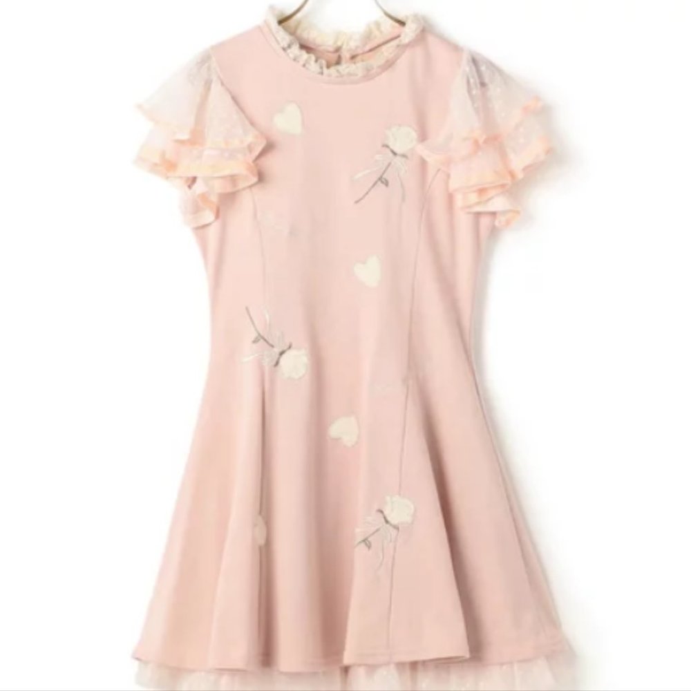 LIZ LISA Velour Appliqué Dress 2017